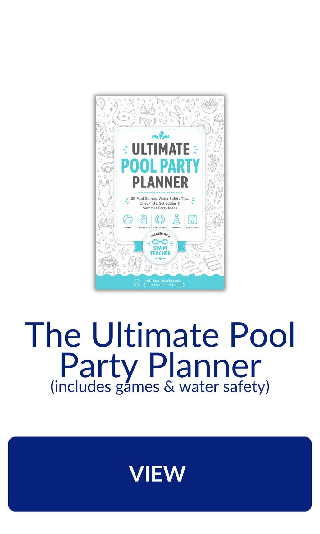 Water safe pool party planner and swimming games Water safe pool party planner and swimming games