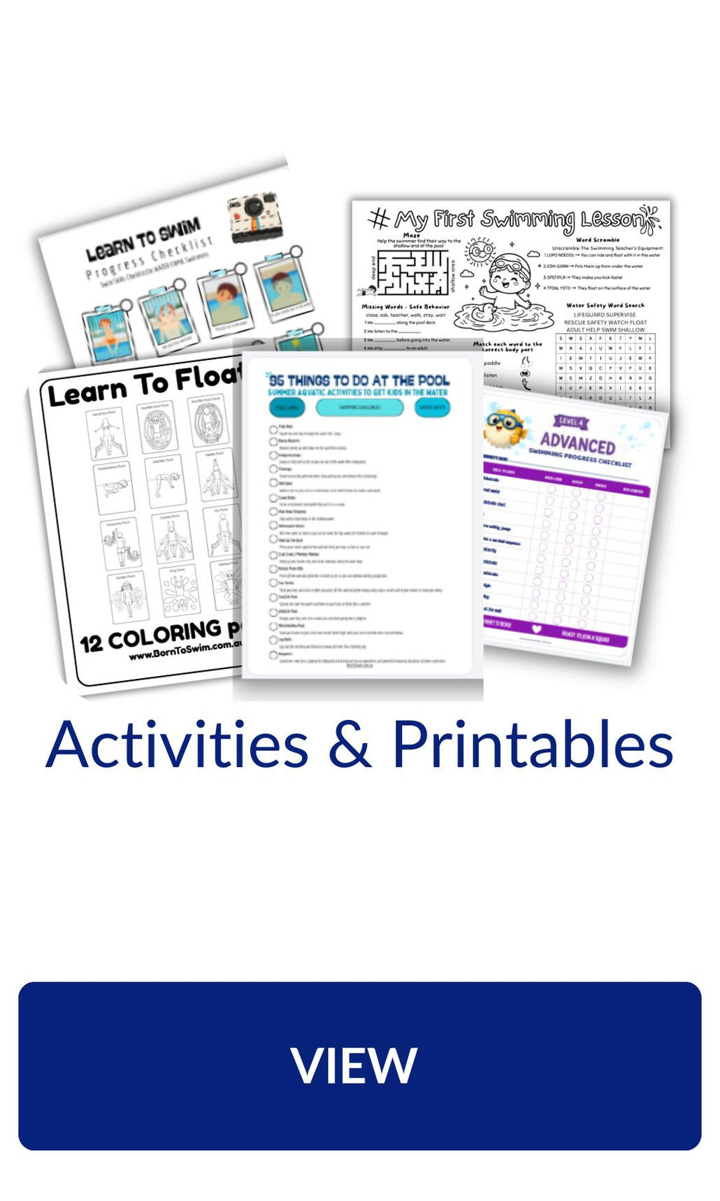 Activites for swim parents and printables for kids Activites for swim parents and printables for kids