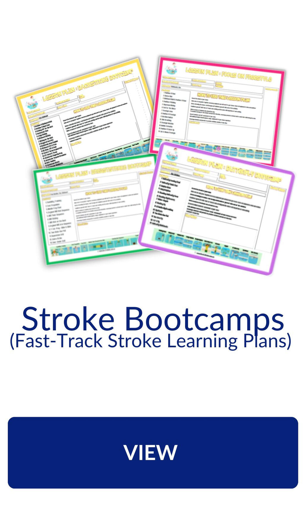 Swimming Bootcamp Lesson Plans for fast-track learning Swimming Bootcamp Lesson Plans for fast-track learning