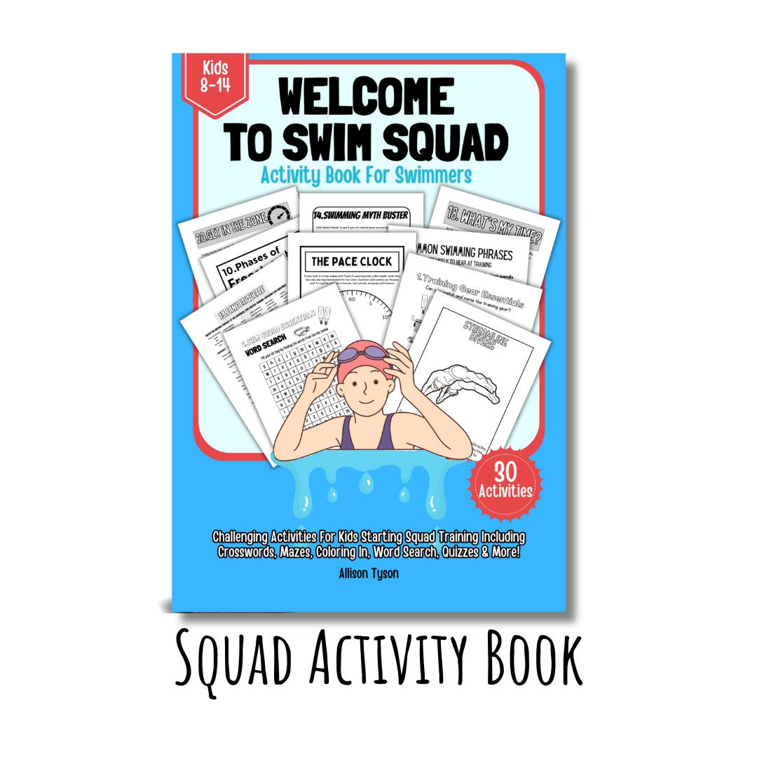 Swimming squad activity and coloring book for swim training