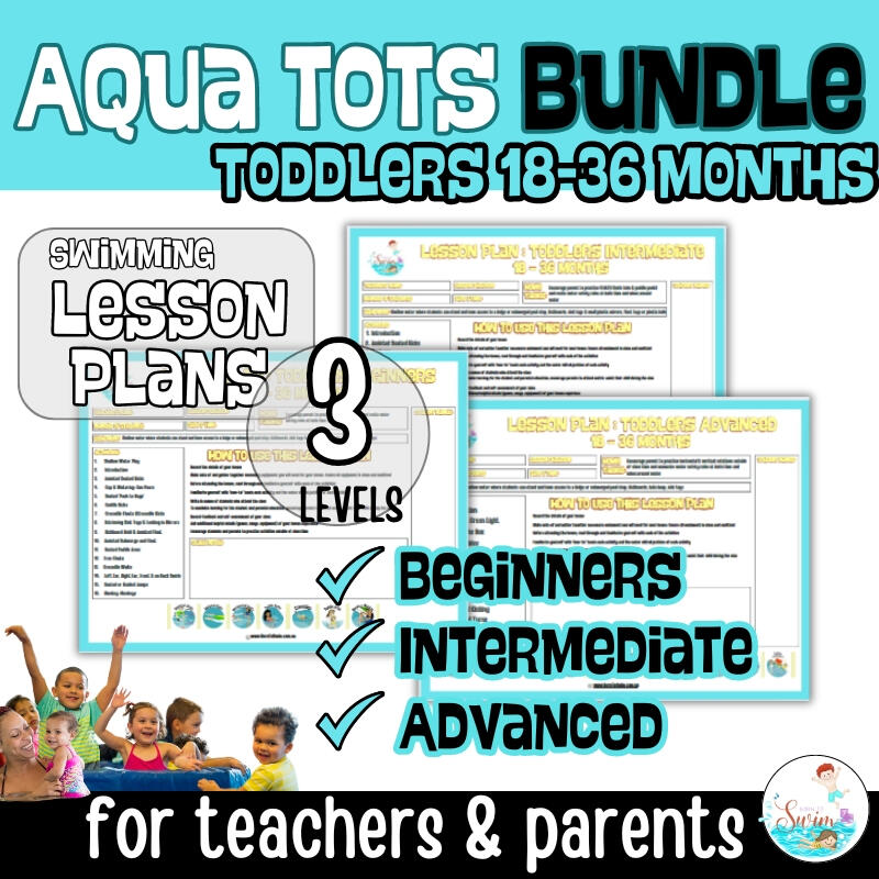 Swim teacher lesson plans bundle for toddler 1.5 years to 3 years