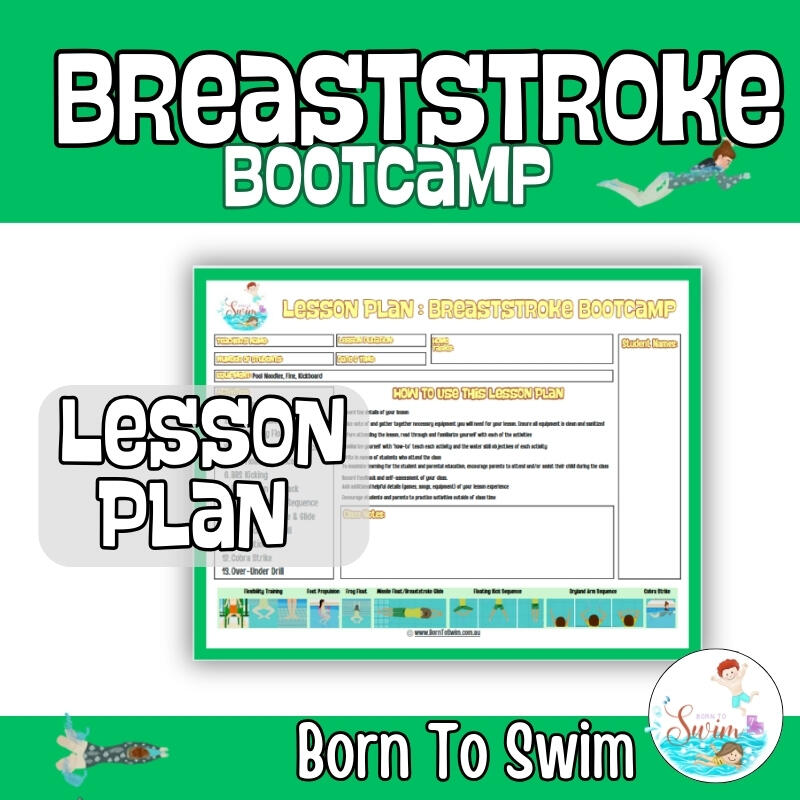 Teacher of breastroke lesson plan